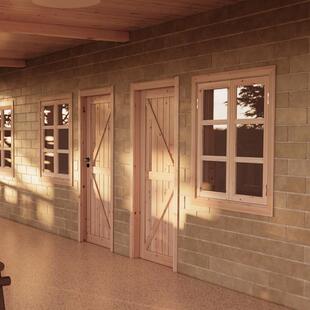 实木门现代简约风原木平开门杉木卧室厨房卫生间推拉谷仓门