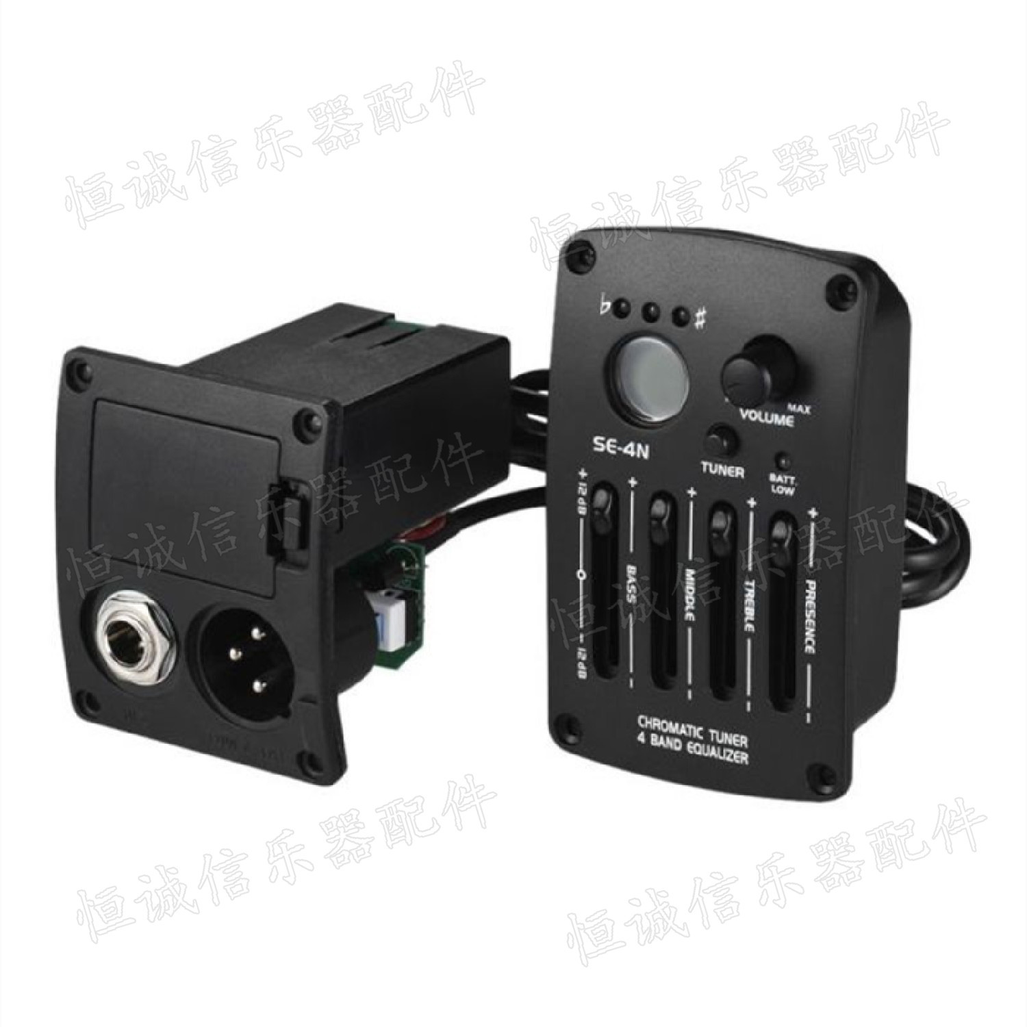 吉他拾音器 古典民谣木吉他拾音器电箱吉他SE-4N四段液晶均衡器EQ