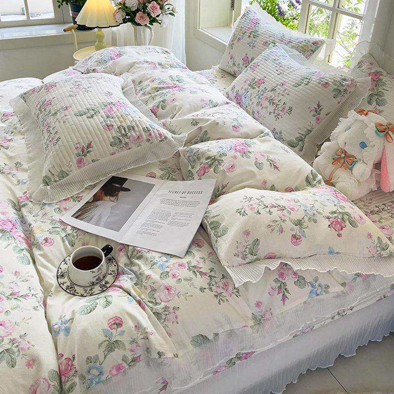公主风纯棉被套单件100全棉床上用品200x230被套罩四季床盖三件套