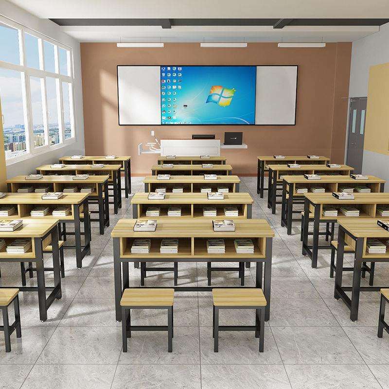 课桌椅培训班学校中小学补课班儿童学习桌辅导补习桌子长方形学