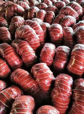 三层原生胶加厚耐高温通风管 红色耐300度 高温风管 高温软管