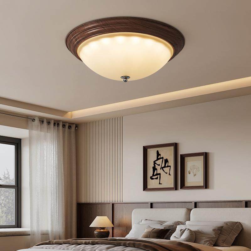 美式复古吸顶灯乡村卧室灯简约大气中古书房阳台灯2024年新款灯具