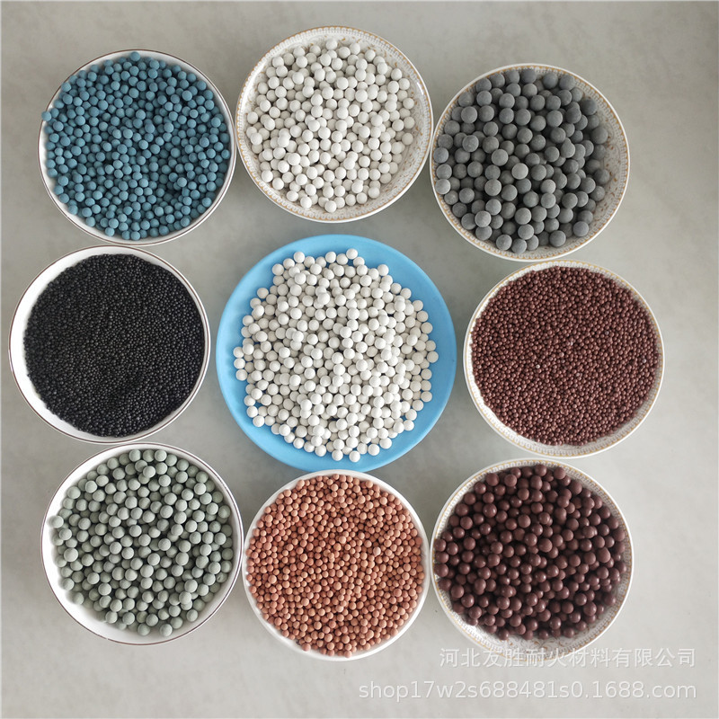 麦饭石球陶瓷球陶瓷颗粒坐垫填充彩色陶瓷球石球