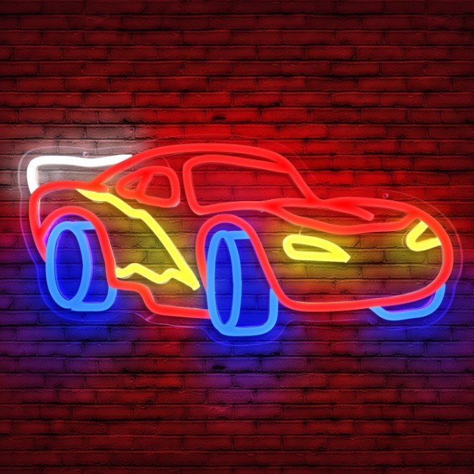 汽车霓虹LED发光赛车标志灯