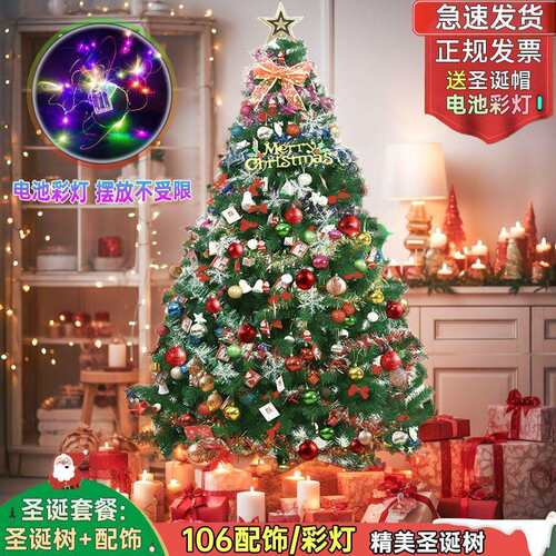 加密圣诞树1.5米1.8米2.1米豪华套餐家用圣诞节装饰品摆件装饰
