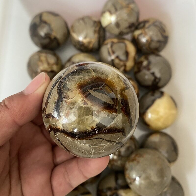 天然龟背球水晶球家居办公摆件风水球水晶石