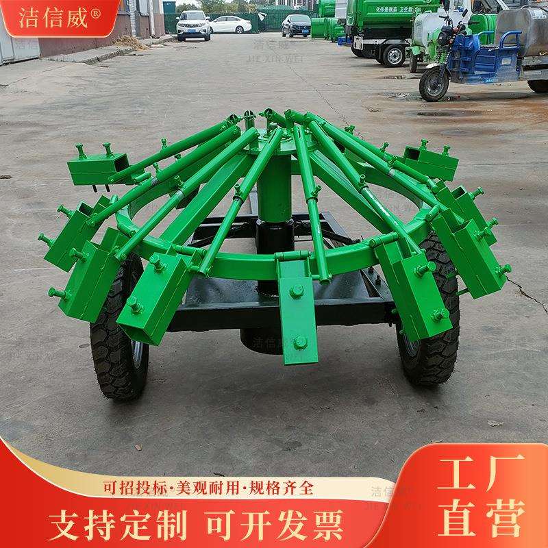 12把牵引式公路扫地车圆盘旋转乡镇街道清扫车风火轮扫路车