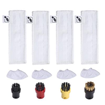 4地扒4手扒蒸汽套4小圆刷布适用于Karcher凯驰蒸汽清洁机easyfix