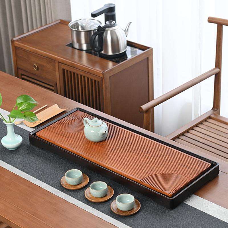 祥福新款现代简约高端竹制家用干泡台茶台茶具托盘茶海茶几茶盘