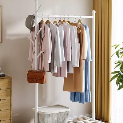挂衣架落地卧室简易晾衣架子移动家用室内房间衣服衣帽架杆式jω
