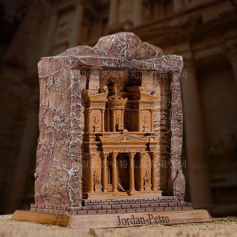 欧式历史建筑佩特拉古城约旦景区旅游纪念工艺品民宿桌面装饰摆件