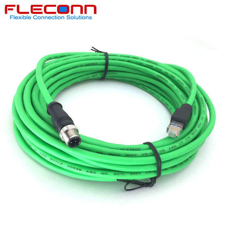 直销4Pin24AWG*2PS/FTPCAT6M124芯D型公头转RJ45网线