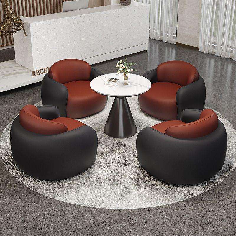 办公室沙发轻奢高级感组合商务大堂会客洽谈现代休息区接待沙发