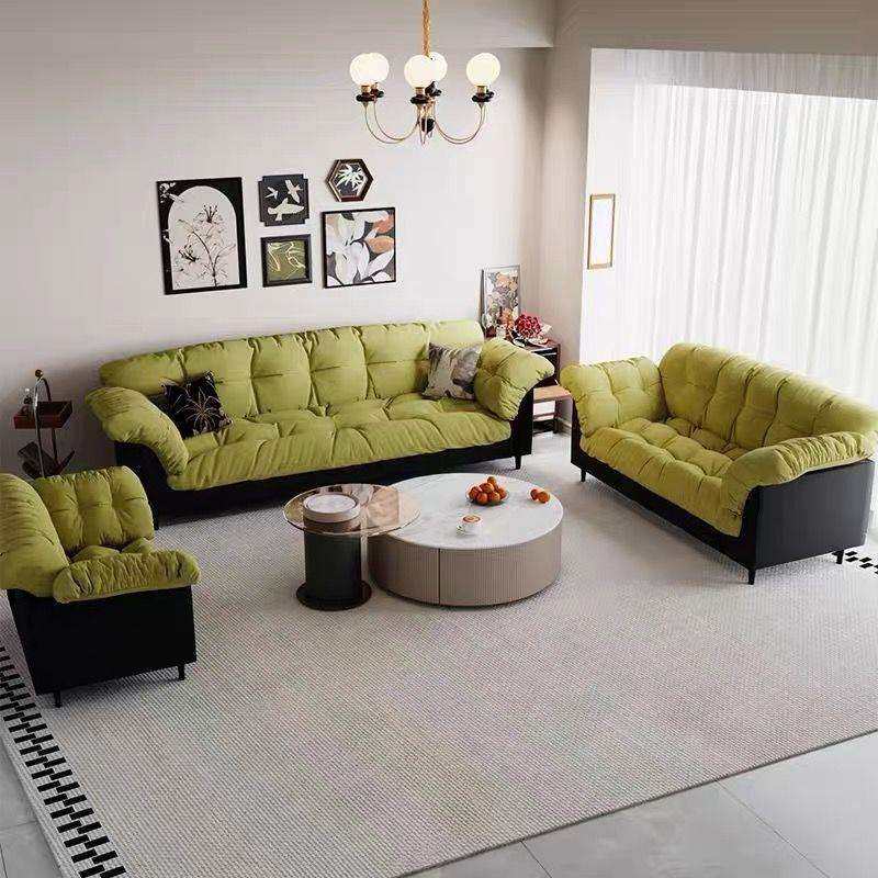 布艺沙发客厅复古新款小户型现代简约双人出租房卧室直排懒人沙发