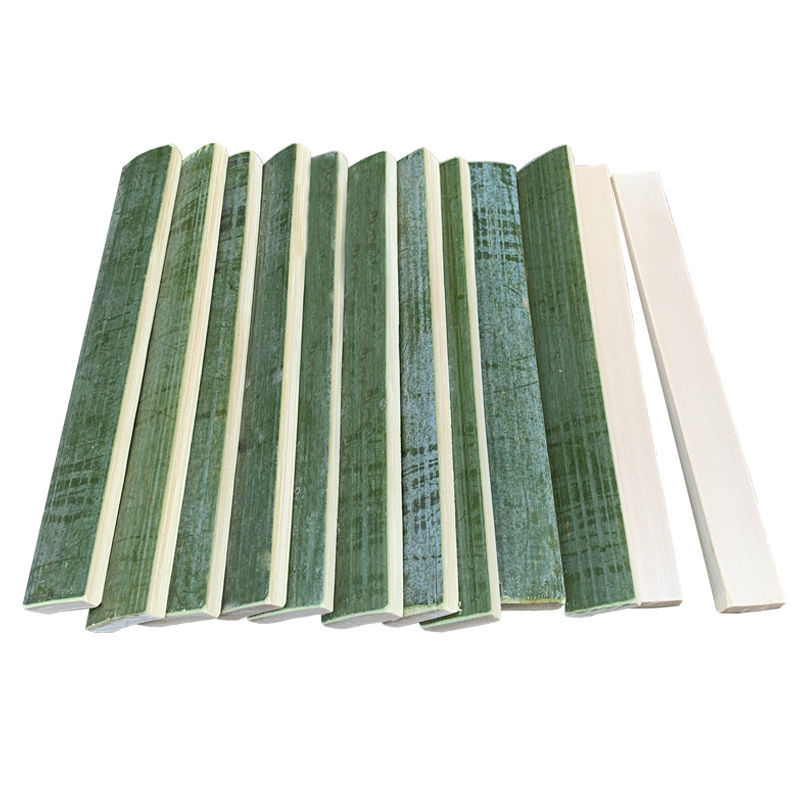 新鲜竹片楠竹竹条特色手工艺品DIY做快板材料毛竹地桩测量定制