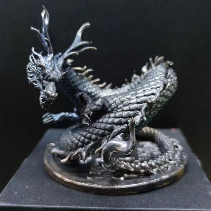 纯铜做旧生意兴隆吸水青龙摆件玄关公司办公室招财店铺开业礼手办