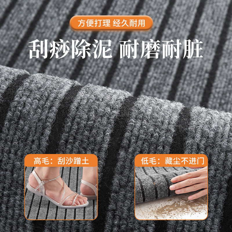 简约条纹室外地毯大门口进门地垫户外入户门垫蹭土耐脏耐磨防滑垫