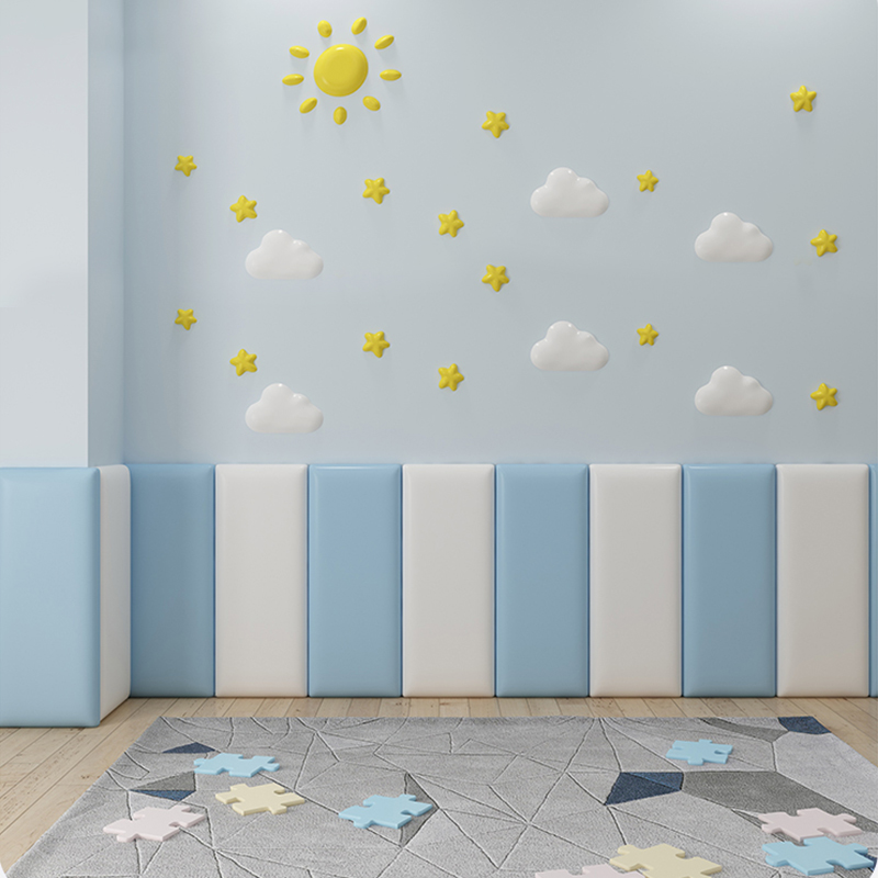 榻榻米软包墙围儿童房自粘床头靠背加厚护墙板防撞地炕装饰墙面贴