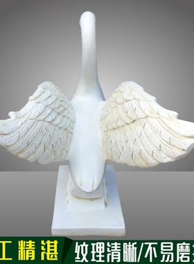 喷水天鹅摆件水景水池鱼池喷泉动物装饰品欧式花园酒店庭院摆设