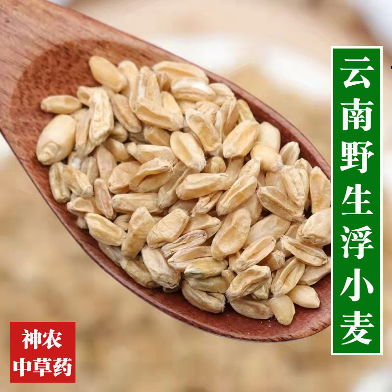 云南材浮小麦500g 止汗盗汗漂浮80%自汗虚汗手脚出汗天然无硫