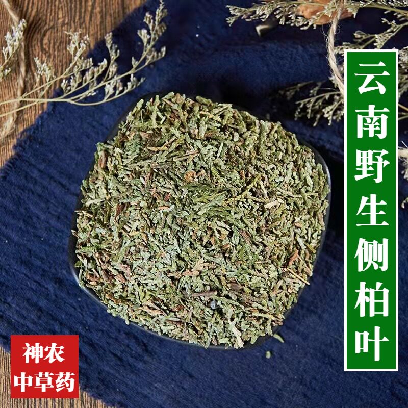 云南野生侧柏叶500g纯天然无硫精选一级柏树叶新货晒干养护头发