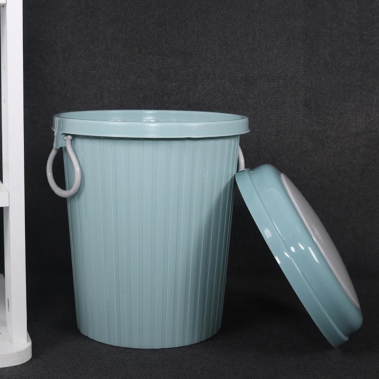 一键按压弹盖垃圾桶 家用塑料厨房卫生间垃圾桶 圆形新款垃圾纸篓