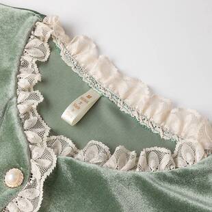 秋冬睡衣女金丝绒长袖长裤两件套轻奢风圆领开衫套装可外穿家居服