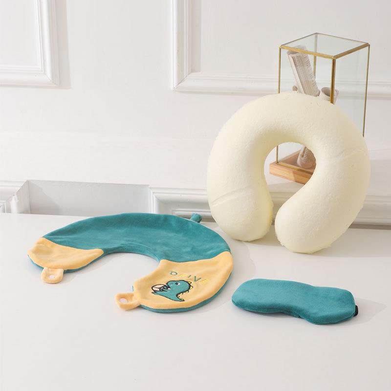 新款太空记忆棉u型枕家用旅行护颈枕可爱卡通慢回弹午休护颈脖枕