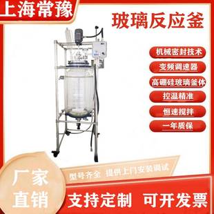 单层玻璃反应釜玻璃反应釜实验室电加热机械密封设备仪器