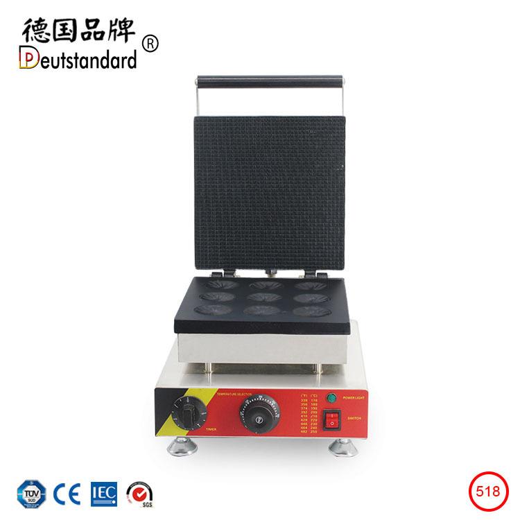 新品开口爆浆内馅芙琳卡松饼设备，巧克力流芯芙琳卡小华夫饼机