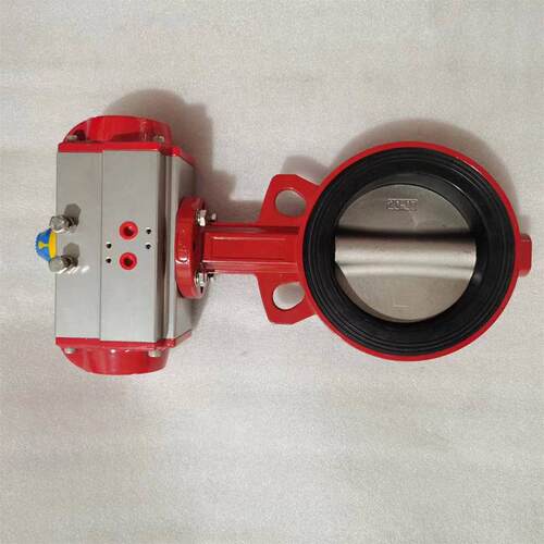 D671X气动对夹式蝶阀304不锈钢软密封对夹蝶阀规格齐全量大价优