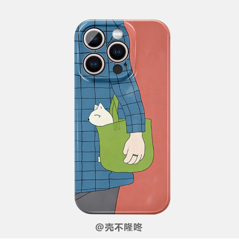 逛街袋子小狗菲林手机适用于iPhone16promax苹果17华为mate60pura70vivox200三星小米17手机壳