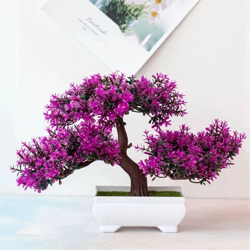 Artificial Plants Bonsai Small Tree Pot Fake PlantU Flowers