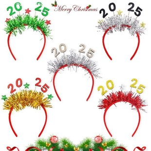 Year decorations headbands colorful ribbons New Christmasf