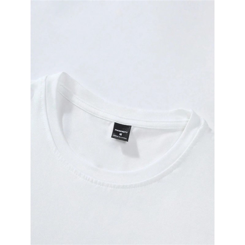 Men's  pure jcotton summer loose size BE KIND letter cartoon