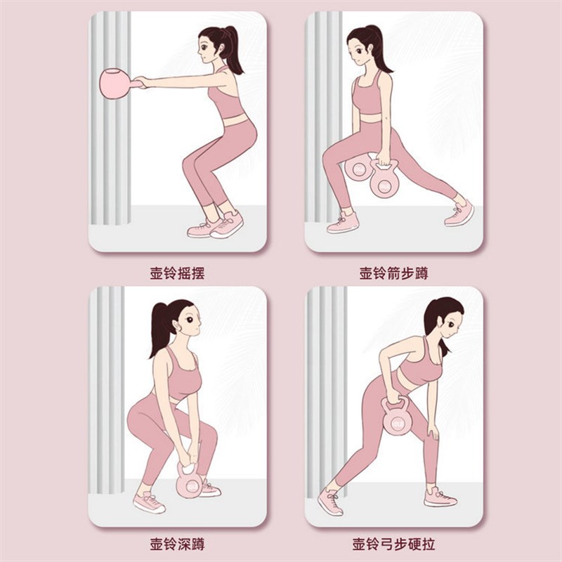 彩色壶铃女小哑铃Colorfunl kettlebell ladies' small dumbbells
