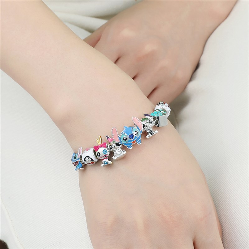 Charm Bracelet Lilo and Stitch Jewelry for UWomen Kids
