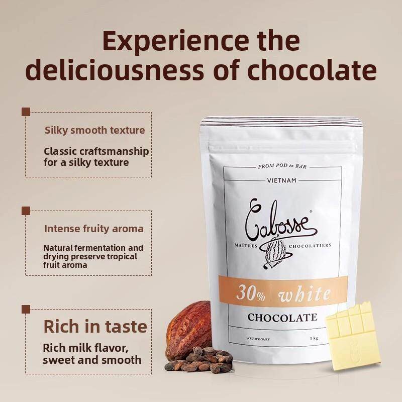 新货进口富格纯可可脂白巧克力硬币烘焙黑巧克力豆原料巧克力DIY