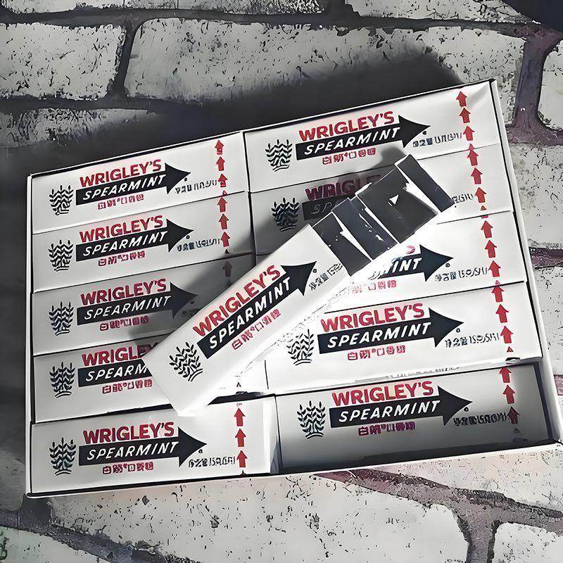 新货白箭口香糖5片/条装绿箭经典薄荷味清新留香清凉口气糖果