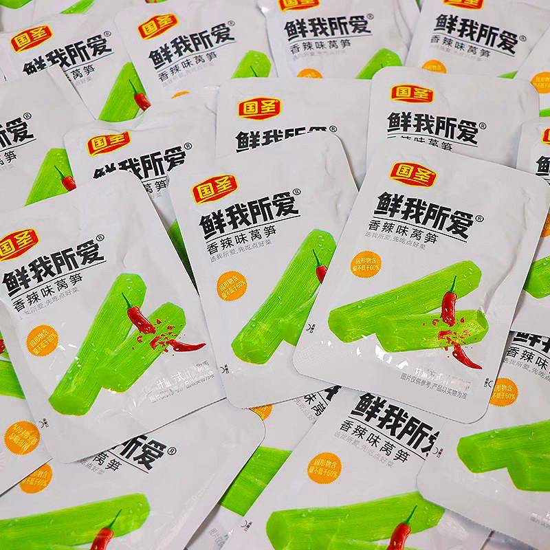 国圣鲜我所爱莴笋香辣味独立小包装办公室休闲零食品散称即食袋装