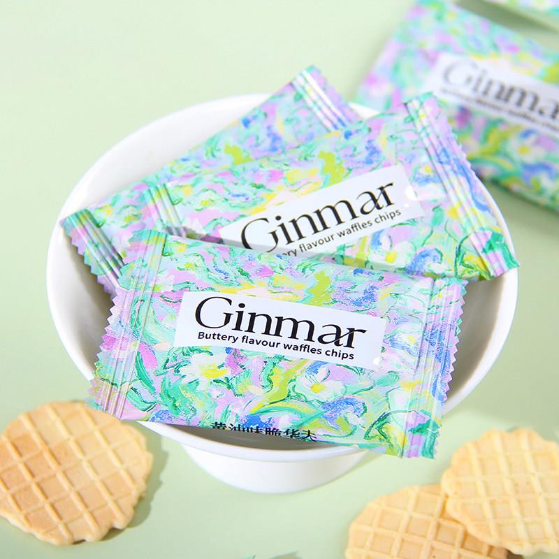 GINMAR金玛奶油味脆华夫饼干结婚喜糖喜饼散装饼干健康休闲小零食