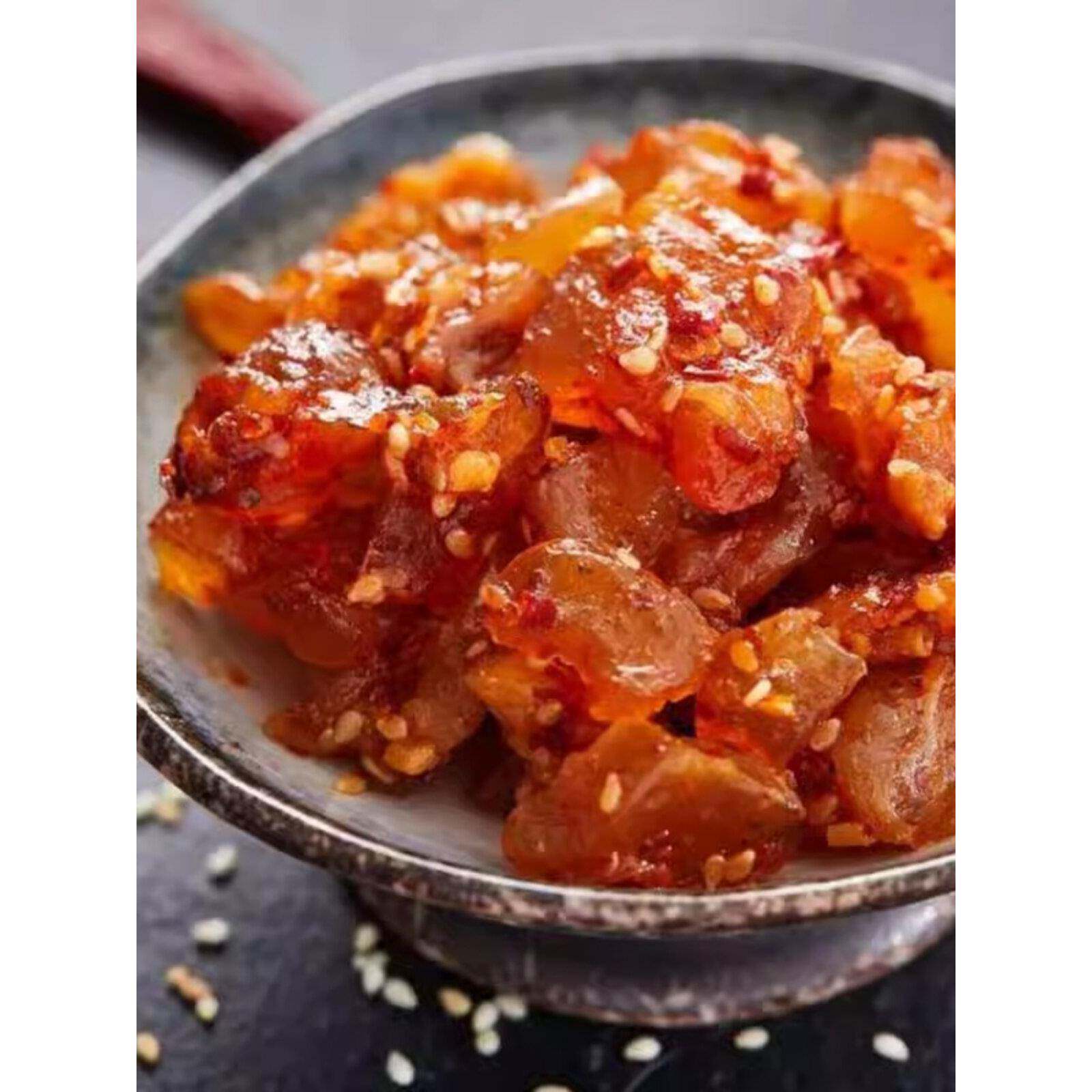 伊份肉水晶牛筋即食零食香辣牛蹄筋卤味熟食牛板筋筋头巴脑零食