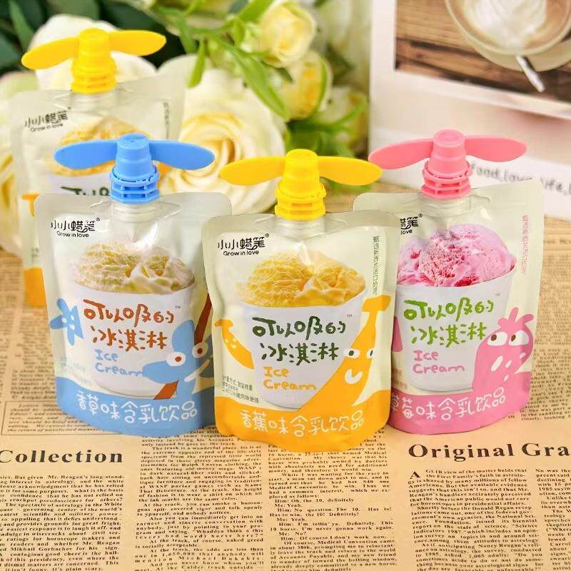 新货小小蜡笔可以吸的冰淇淋果冻爽多口味混装休闲儿童零食品