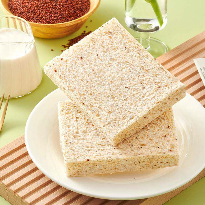 贝夫藜麦吐司无蔗糖手撕面 面包无边代餐零食品杂粮饱腹整箱蛋糕