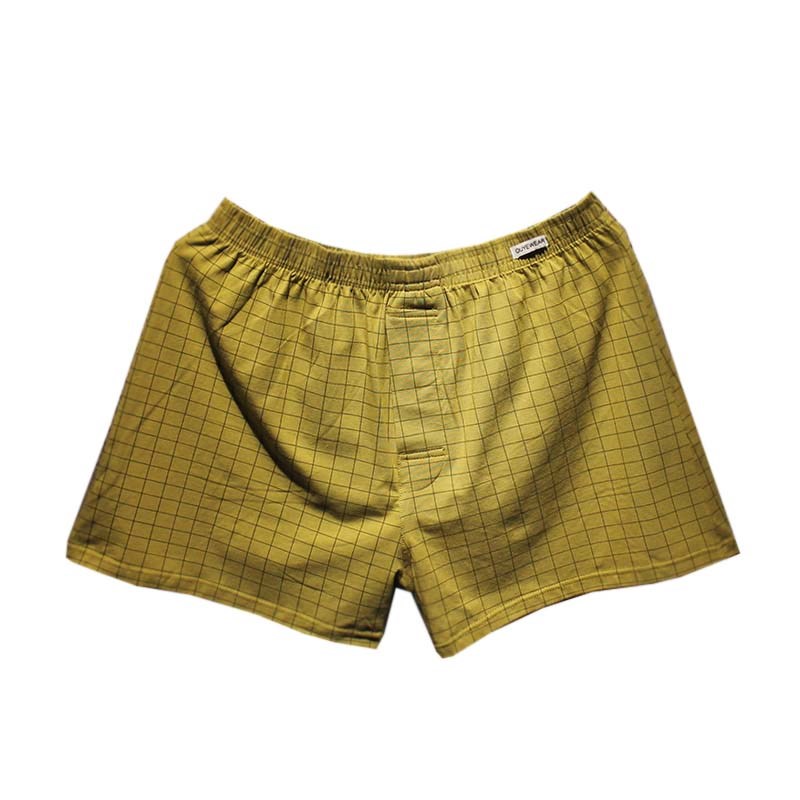 男士夏季透气阿罗裤男生内裤大码平角裤舒适四角睡短裤家居裤