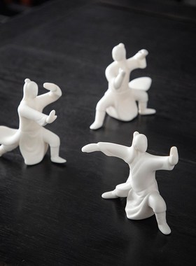 新中式太极古代功夫侠客人物摆件家居装饰工艺品武术协会学校礼品