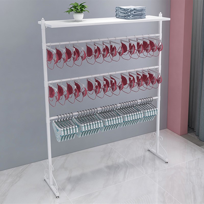 内衣展示架可调节升降挂衣架超市内裤货架短裤收纳落地多功能中岛