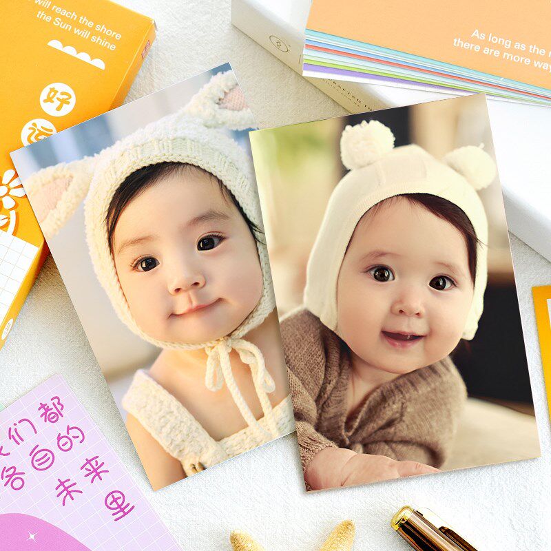可爱宝宝海报照片男女婴儿漂亮贴画助孕墙贴孕妇怀孕胎教娃娃贴纸
