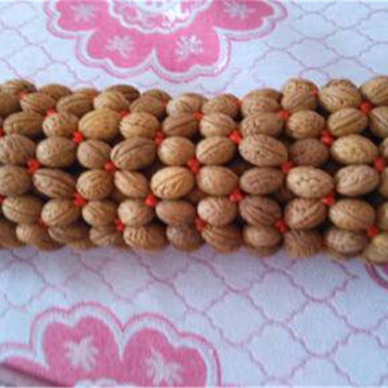 田园山核桃颈椎保健枕矫正牵引纯手工编织野生山桃核枕头