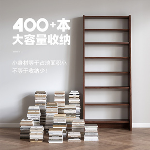 书架置物架落地家用儿童书柜满墙客厅实木多层收纳架子靠墙展示架